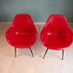 Pair of Vintage Space Age Red Armchairs 1970