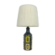 50s ceramic lamp, wool lampshade