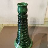 Large green ceramic candle holder Morocco