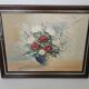 Tableau Huile sur toile Bouquets de roses Fleurs tulipes signé Hire