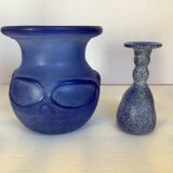 Murano scavo vase duo