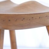 Danish wooden stool in the style of Mogens Lassen