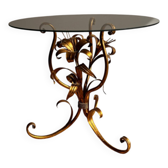 Hans Kögl brass side table with glass top Mid Century