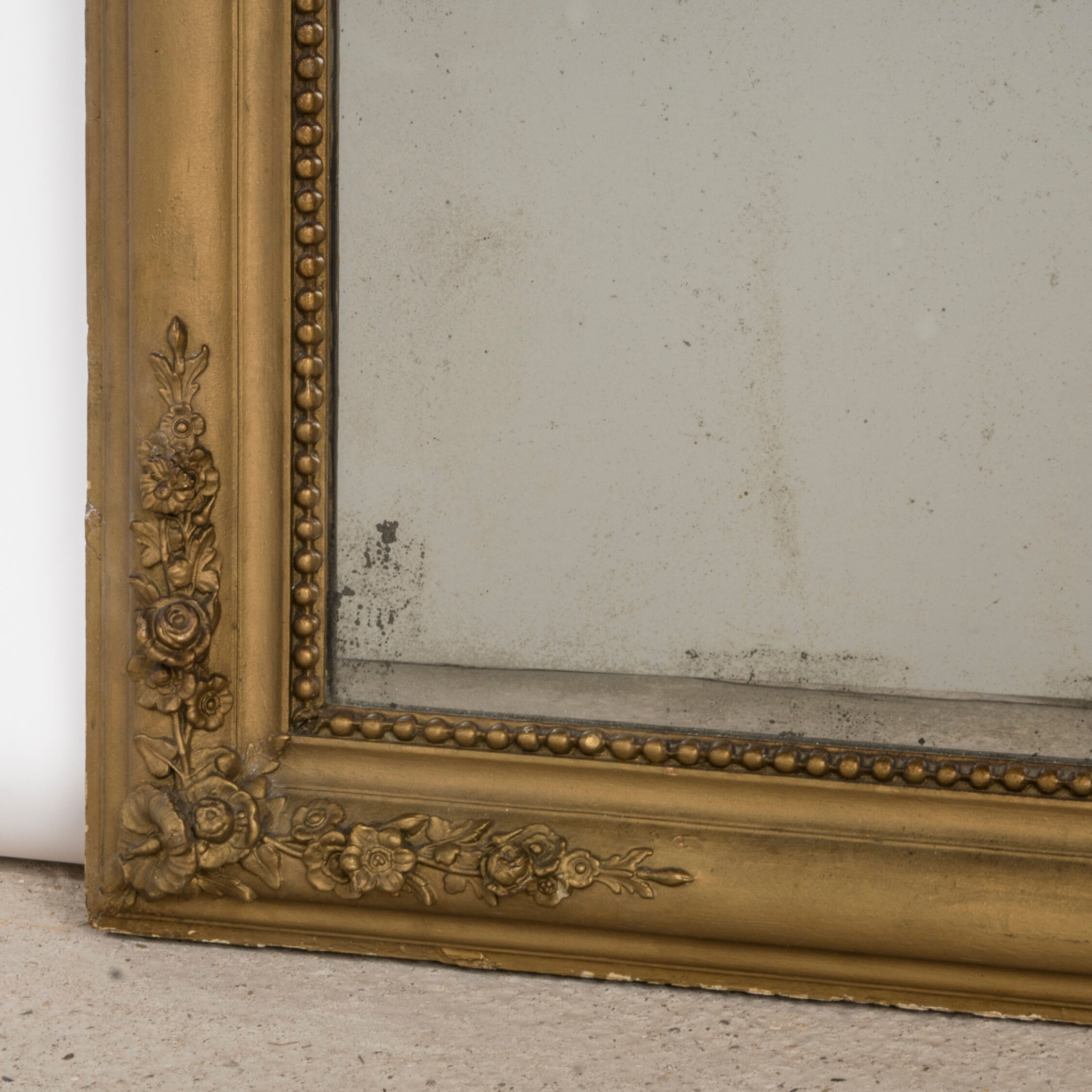 Antique flower mirror - 158x110cm