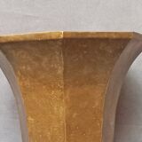 Art Deco lamp in hammered brass and Macassar ebony