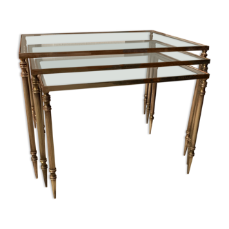 Brass trundle tables
