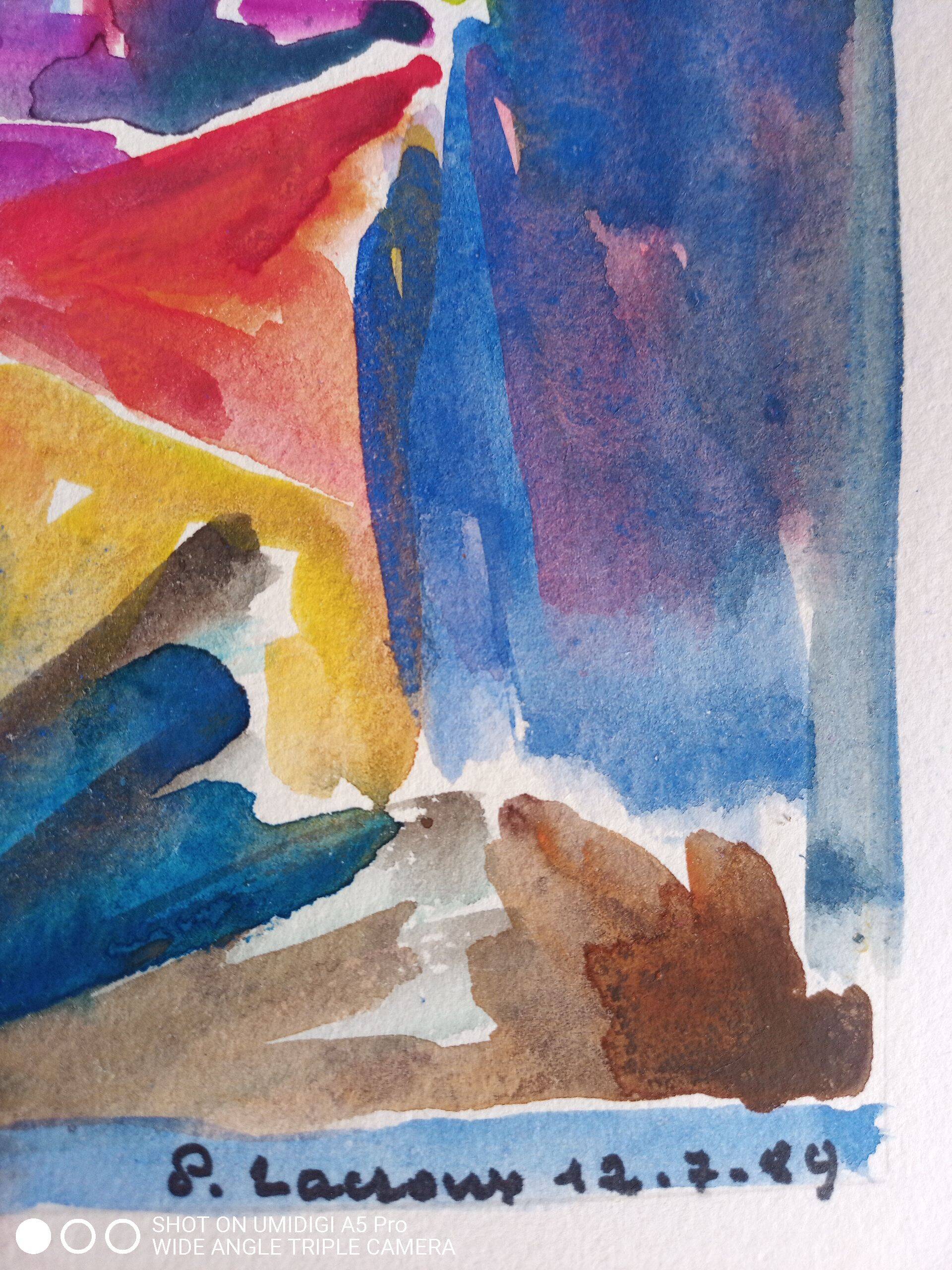 Pierre Lacroux (1909-1993) Gouache on paper 24 x 32 cm - from 1989 - (299)