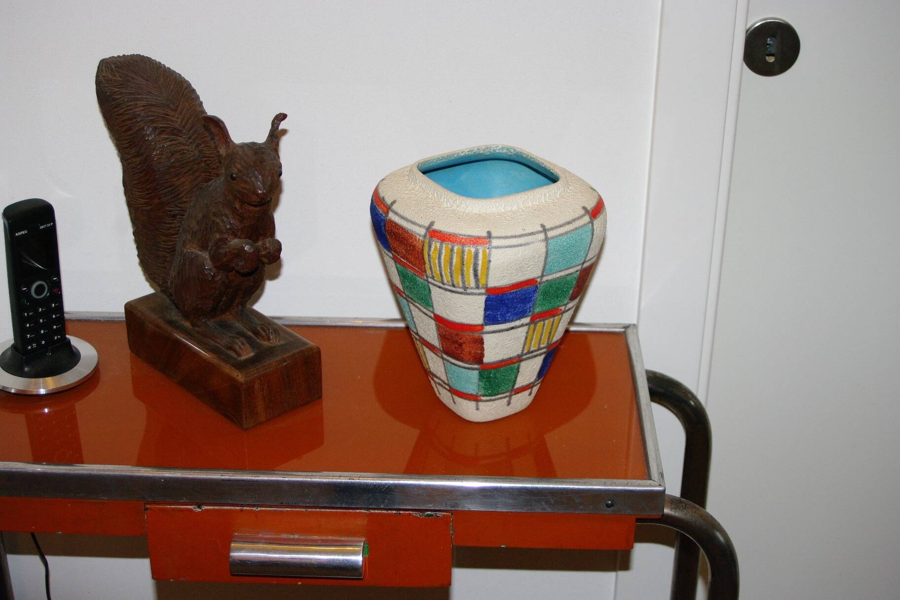 VINTAGE COLORFUL VASE GERMANY 1960