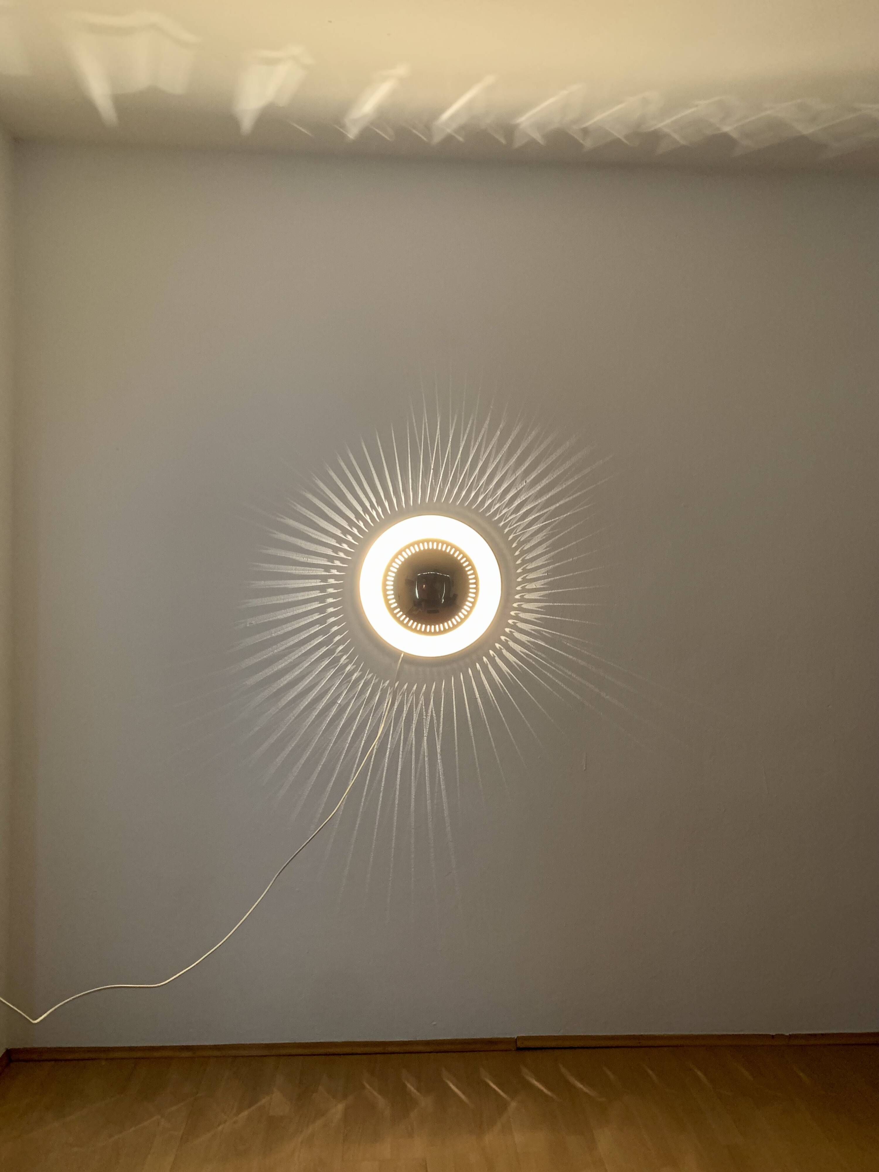 Italian Sunburst Wall Lamp or Flush Light