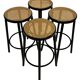 Set of four vintage bar stools - webbing Italian design