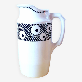 Badonviller earthenware art deco pitcher