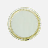 Cristal Arte Italian brass gilded crystal mirror 1960s