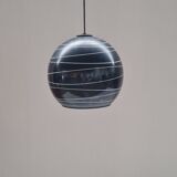 Italian black opaline pendant light 1970