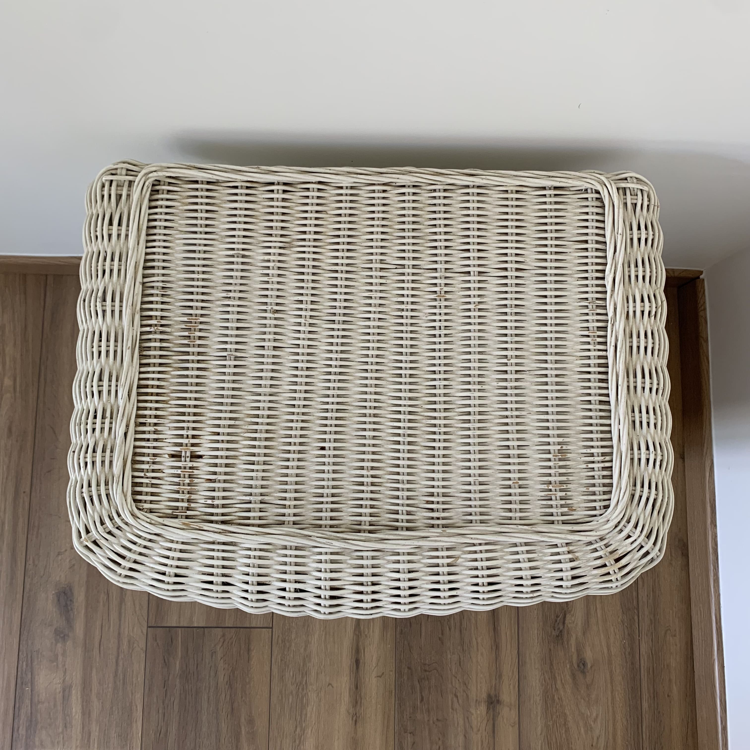 Wicker bedside table