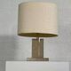 Lampe années 70 en travertin et laiton