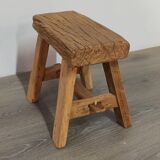 Small stool in antique wood