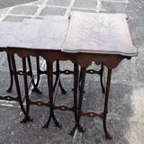 Tables gigogne art nouveau motifs floraux