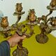 Pair of bronze chandeliers in rockery style
