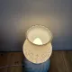 Blue ball lamp and white opaline.