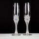 2 crystal champagne flute signed Faberge model "the north star"