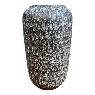 grand vase en céramique noir et blanc de Scheurich Allemagne modèle 546-40