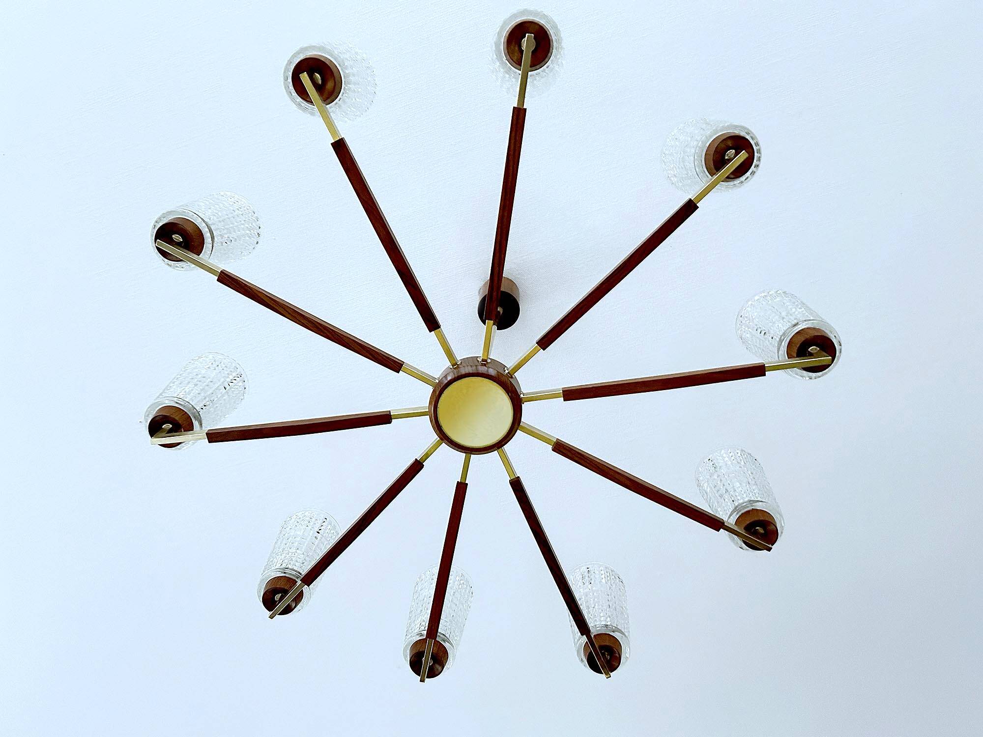 Large Vintage Scandinavian Pendant Light 60s