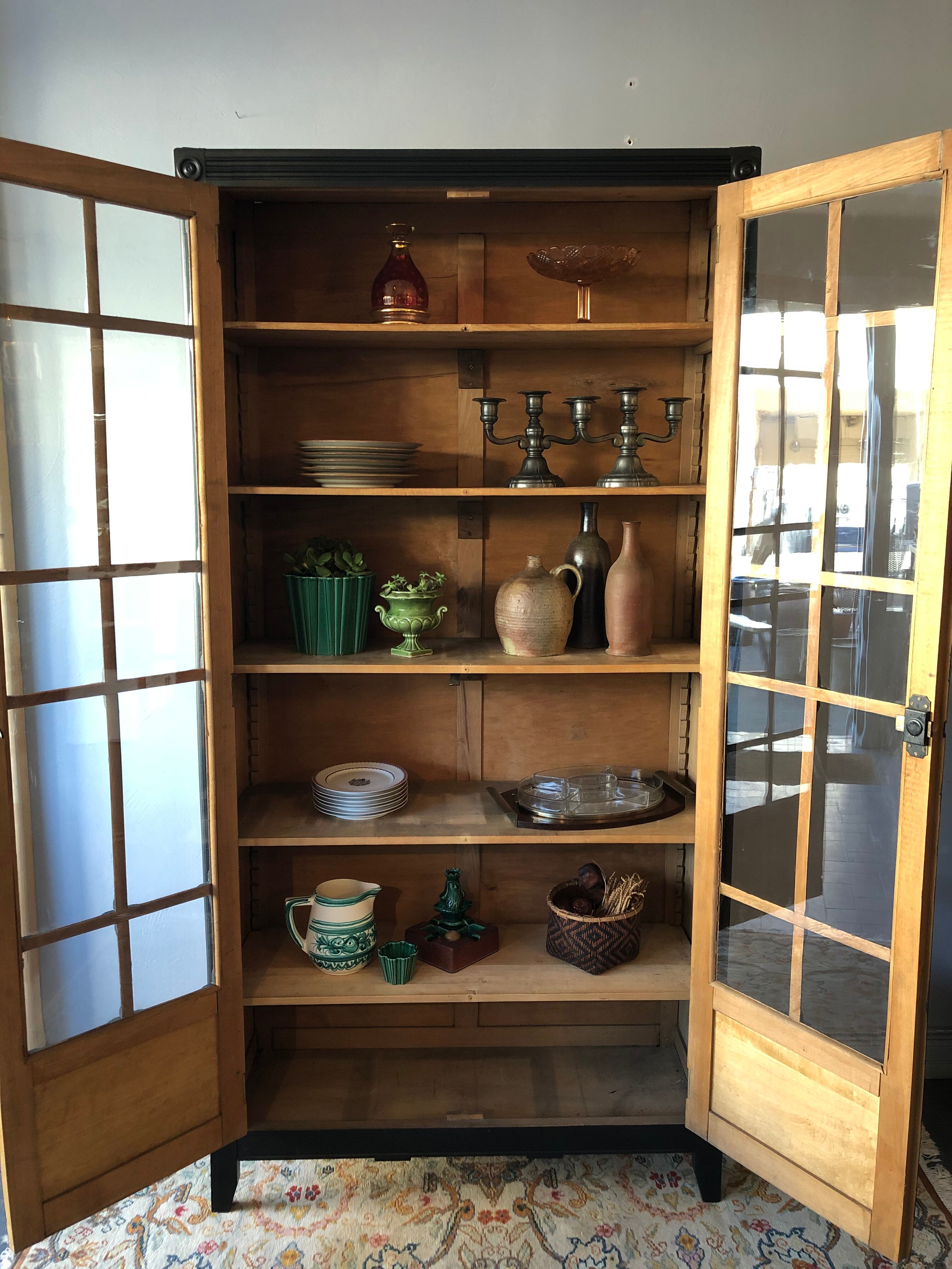 Old glass-enclosed Parisian wardrobe