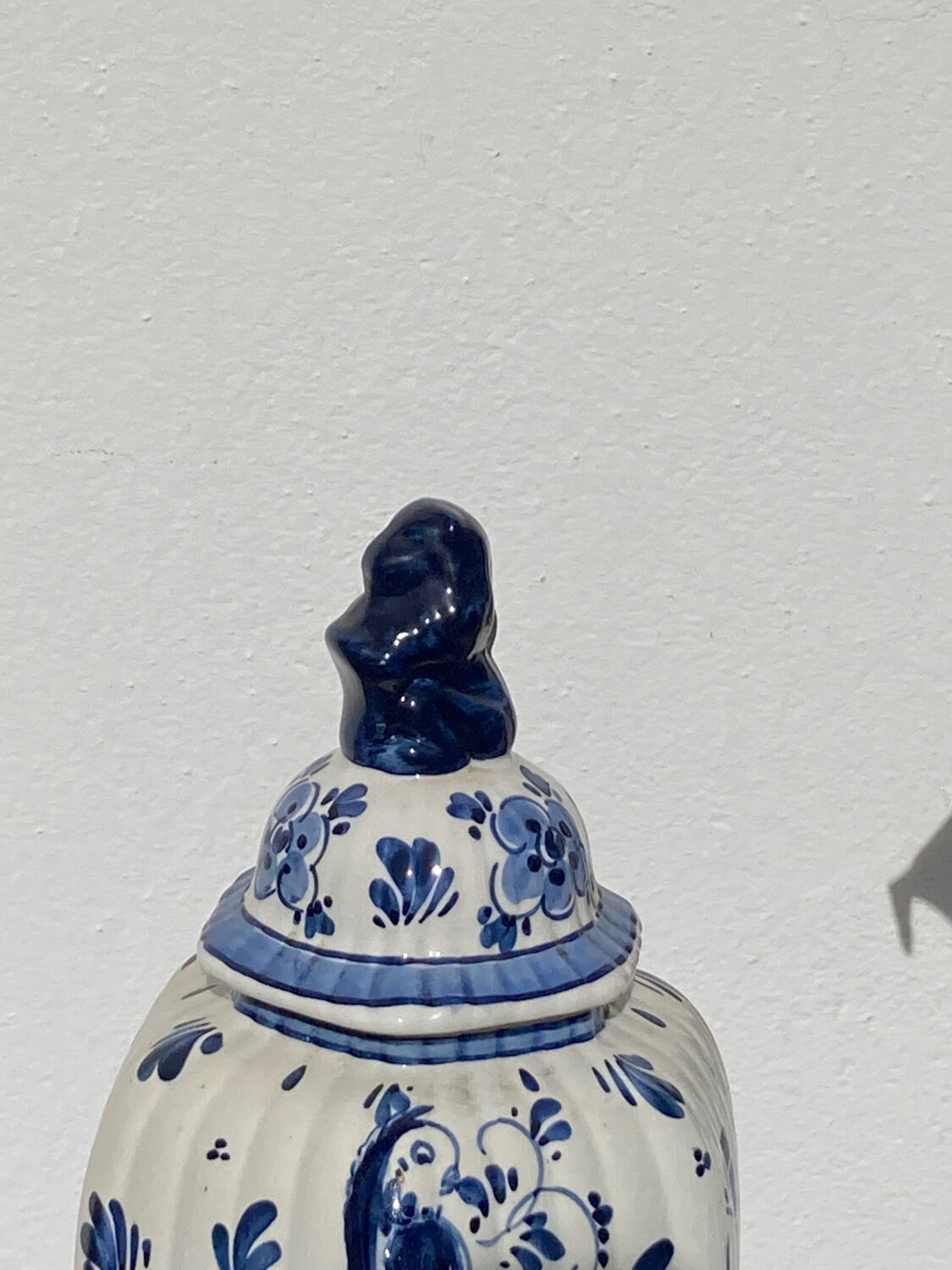 Pot couvert Delft bleu et blanc