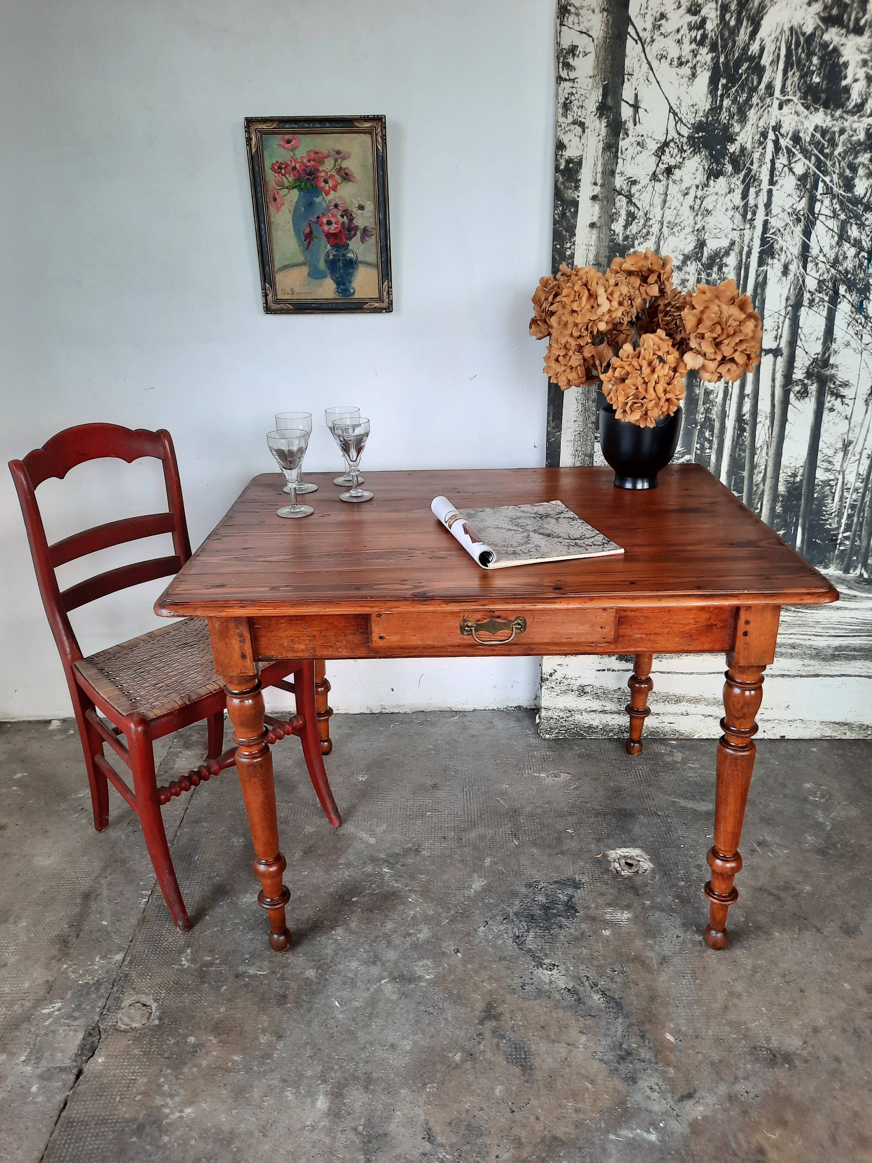 Fir farm table or Louis Philippe desk 103x75