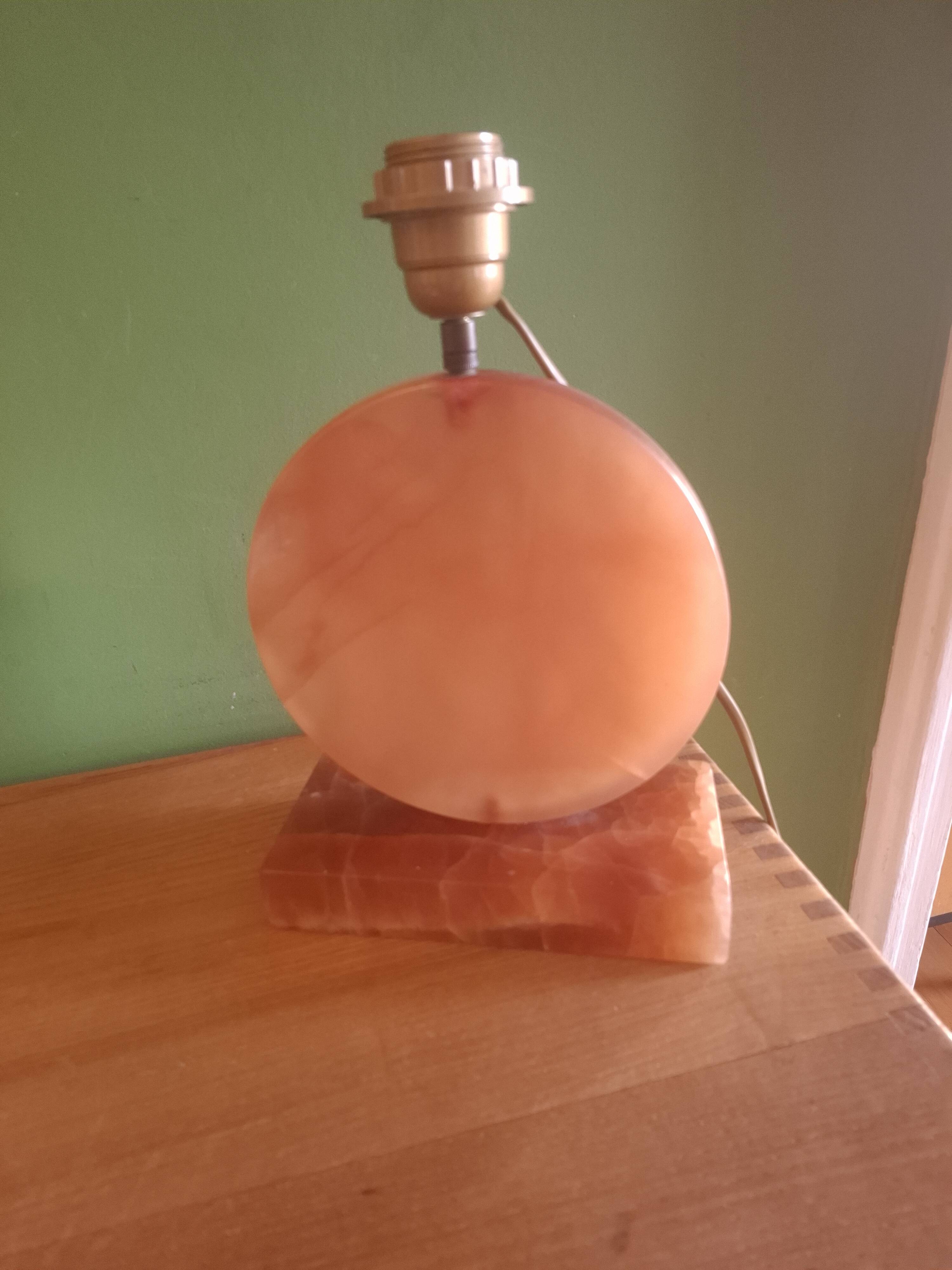Pied de lampe en onyx, années 80