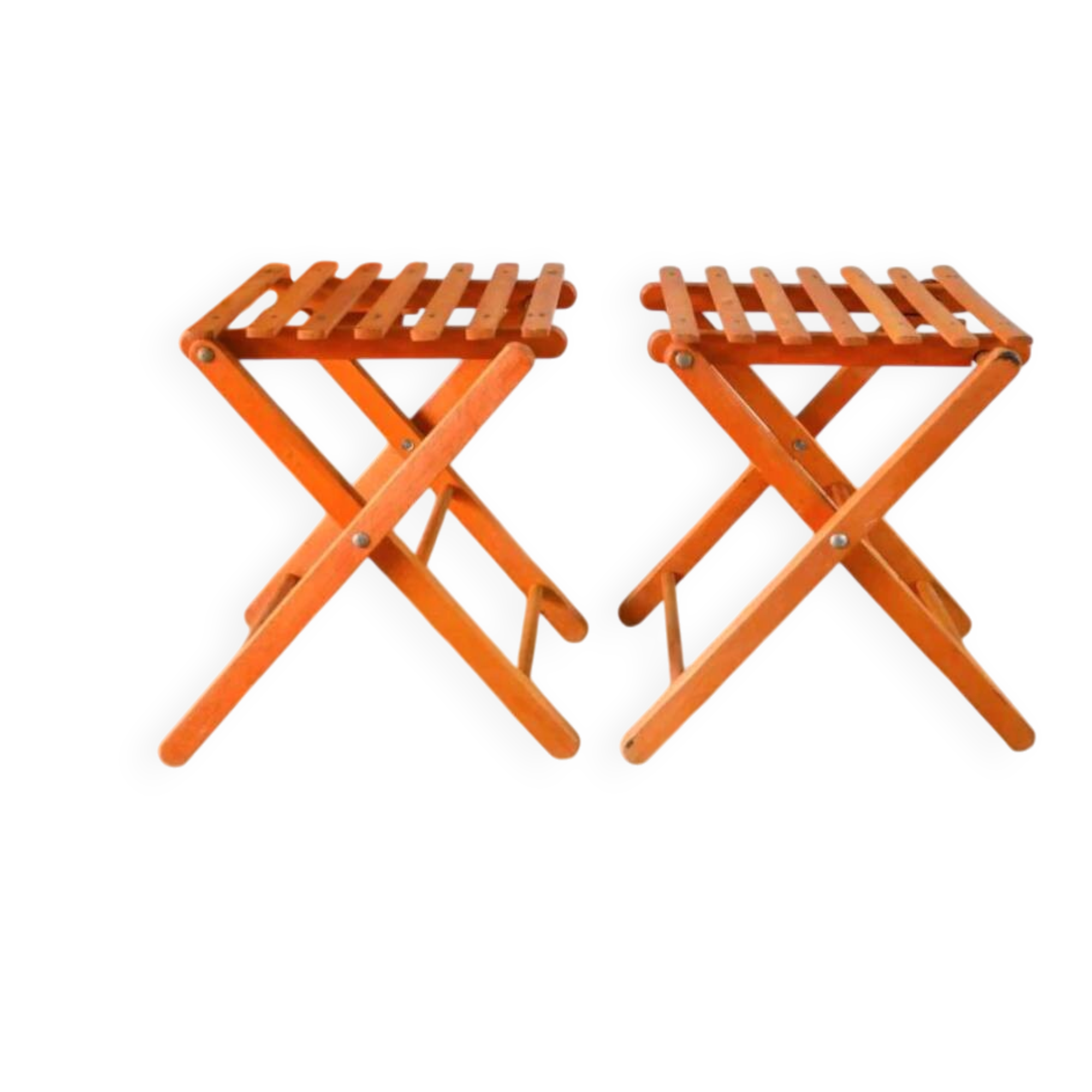 Pair of antique folding stools