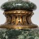 Cassolette, covered vase in green marble, head of rams, LouisXV XIXX