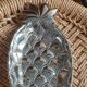 Vide poche en métal argenté forme ananas