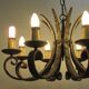 Lustre en fer forgé des années 40