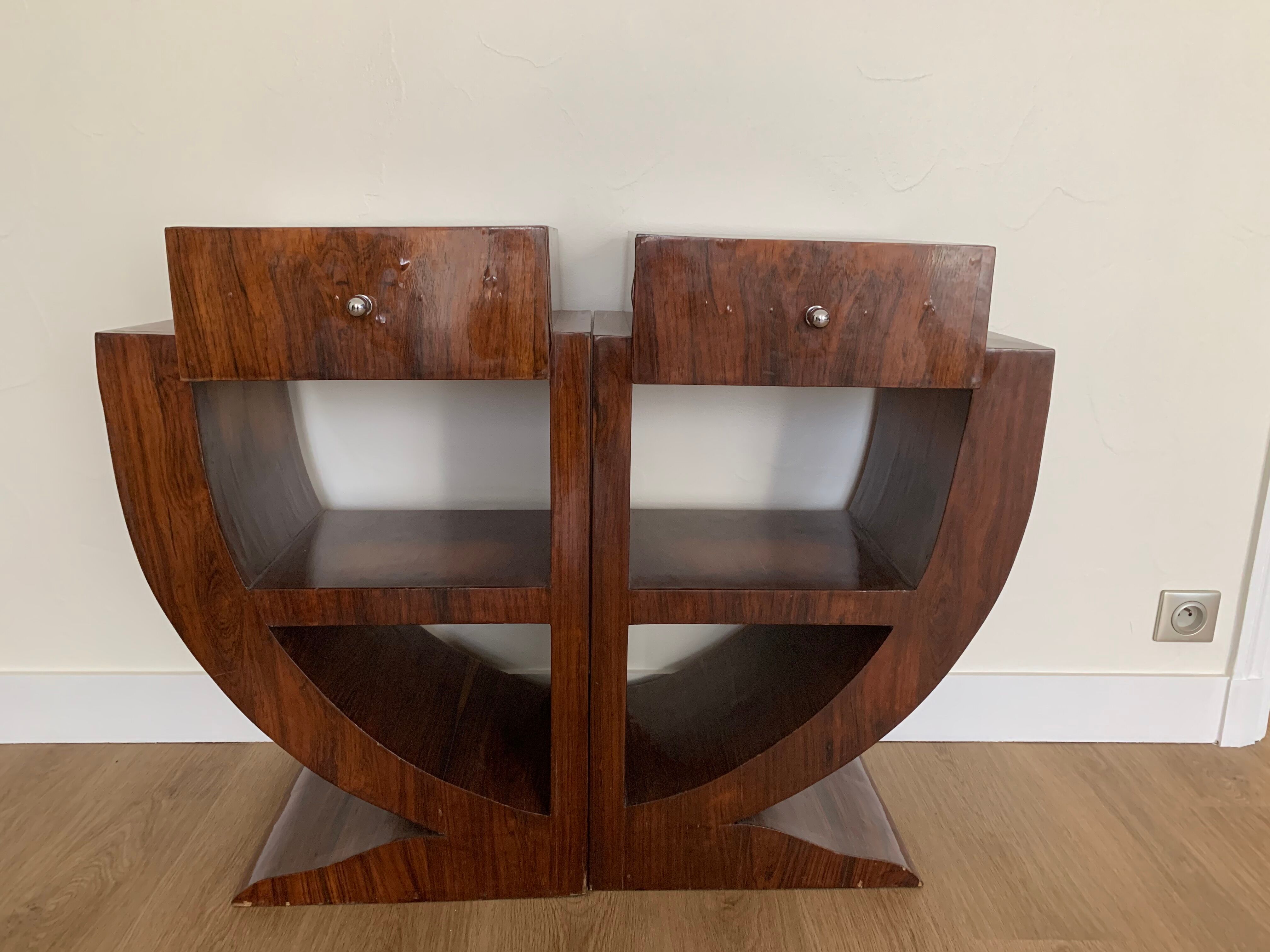 Art Deco bedside pair