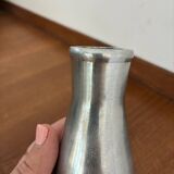 Vintage pair of chrome vases from the 1970s.