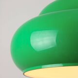 Vintage Green Italian Pool Table Lamp in Brass and Plastic