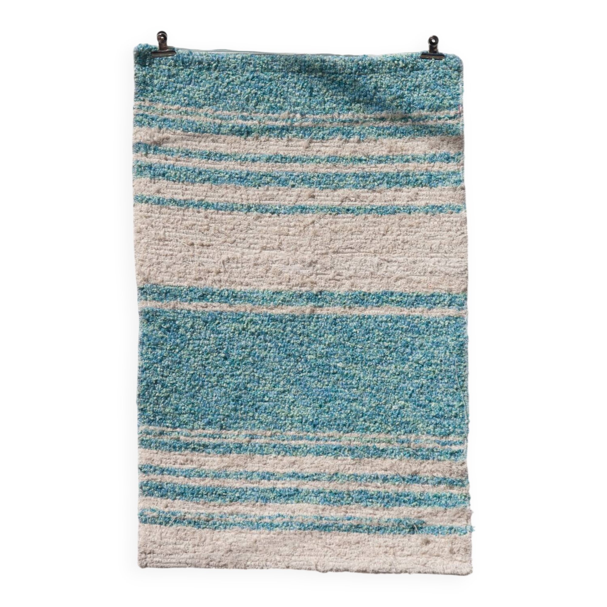 Handwoven recycled cotton rug - 40 x 60 cm
