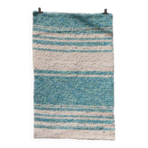 Tapis artisanal tissé main en coton recyclé - 40 x 60 cm