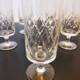 Lot of crystal champagne flutes