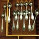 12 silver-plated metal teaspoons by Félix Frères