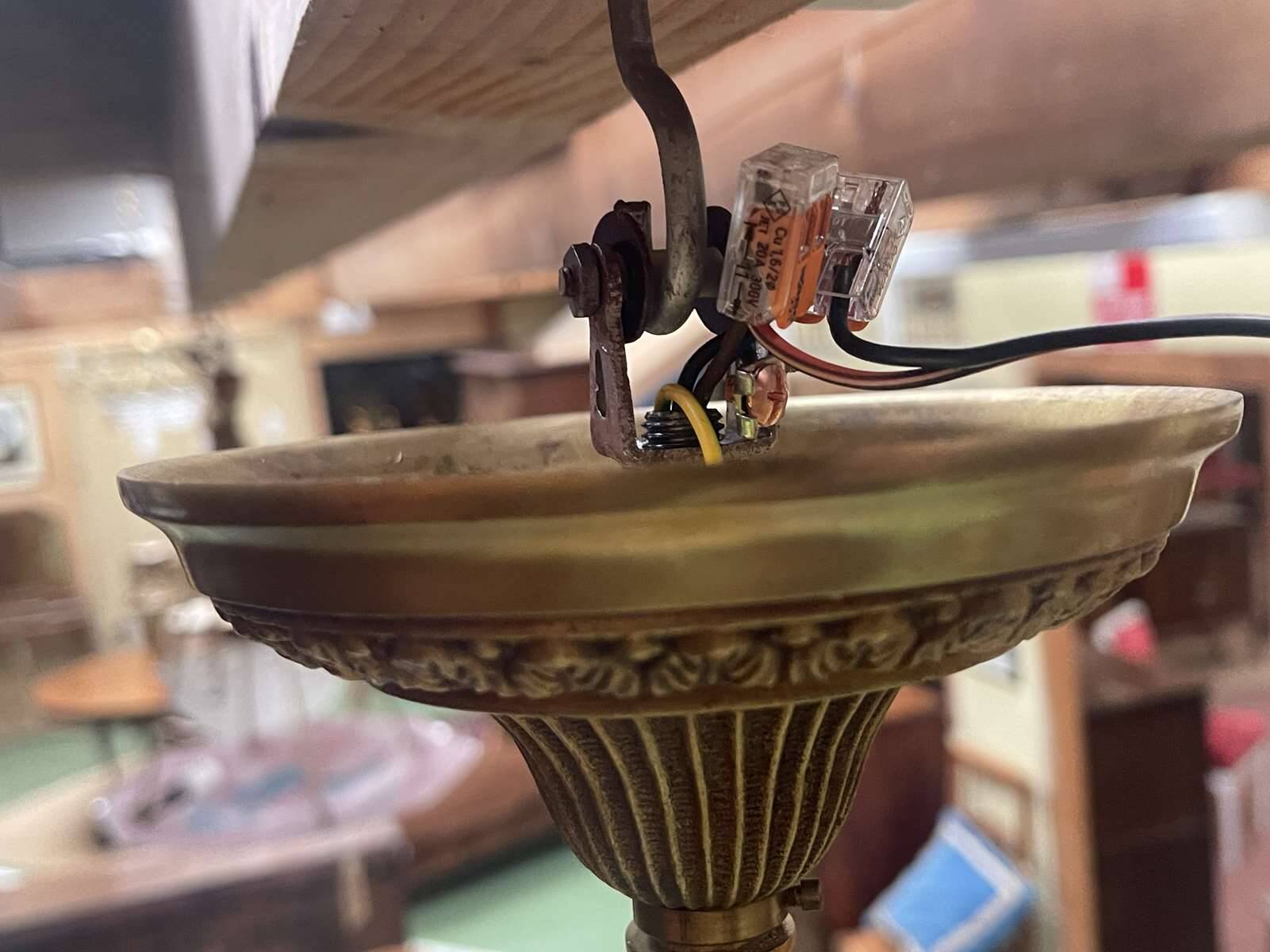6-light bronze chandelier