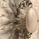 ceiling light, wall light, sun leaves, wrought iron, 1970, very good condition, 50x19