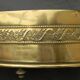 Small old oval brass pot cover