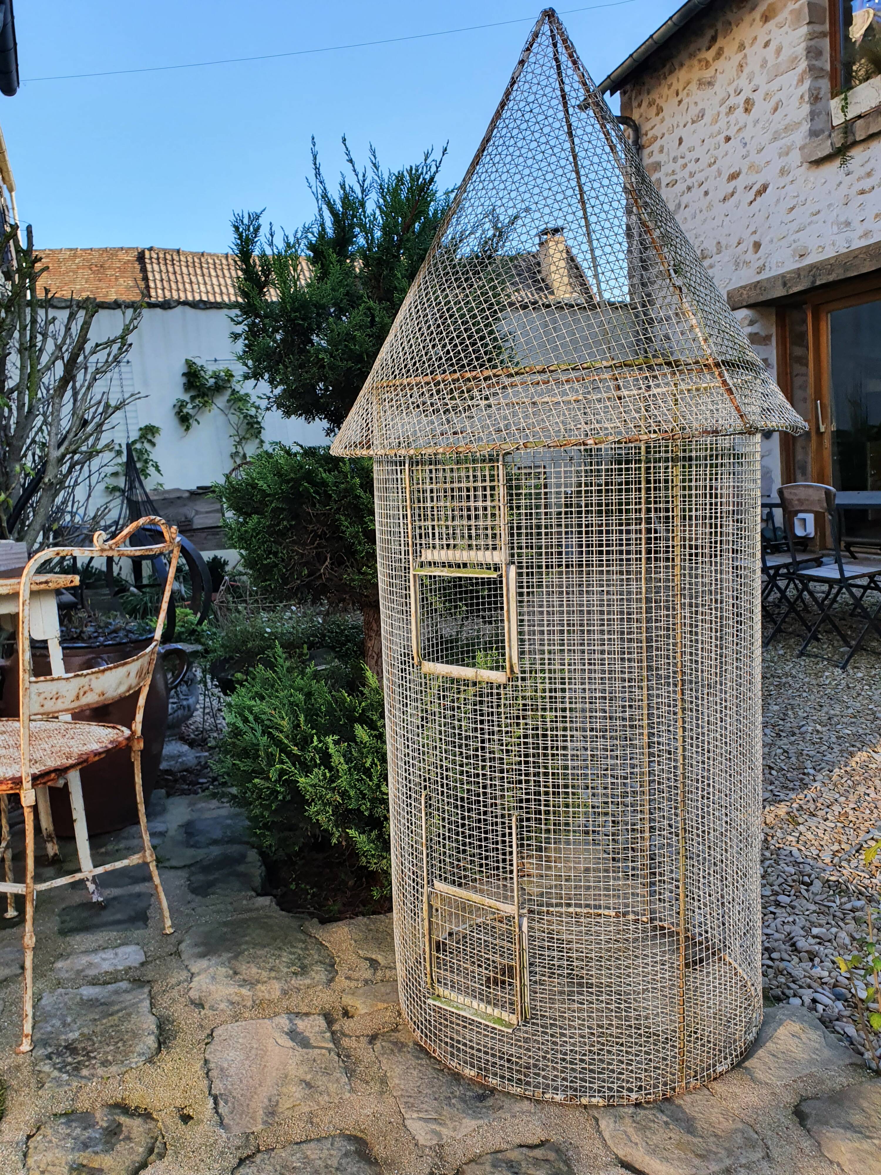 Old wrought iron aviary