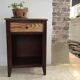 Vintage compas legs bedside table