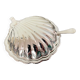 Shell-shaped metal butter dish