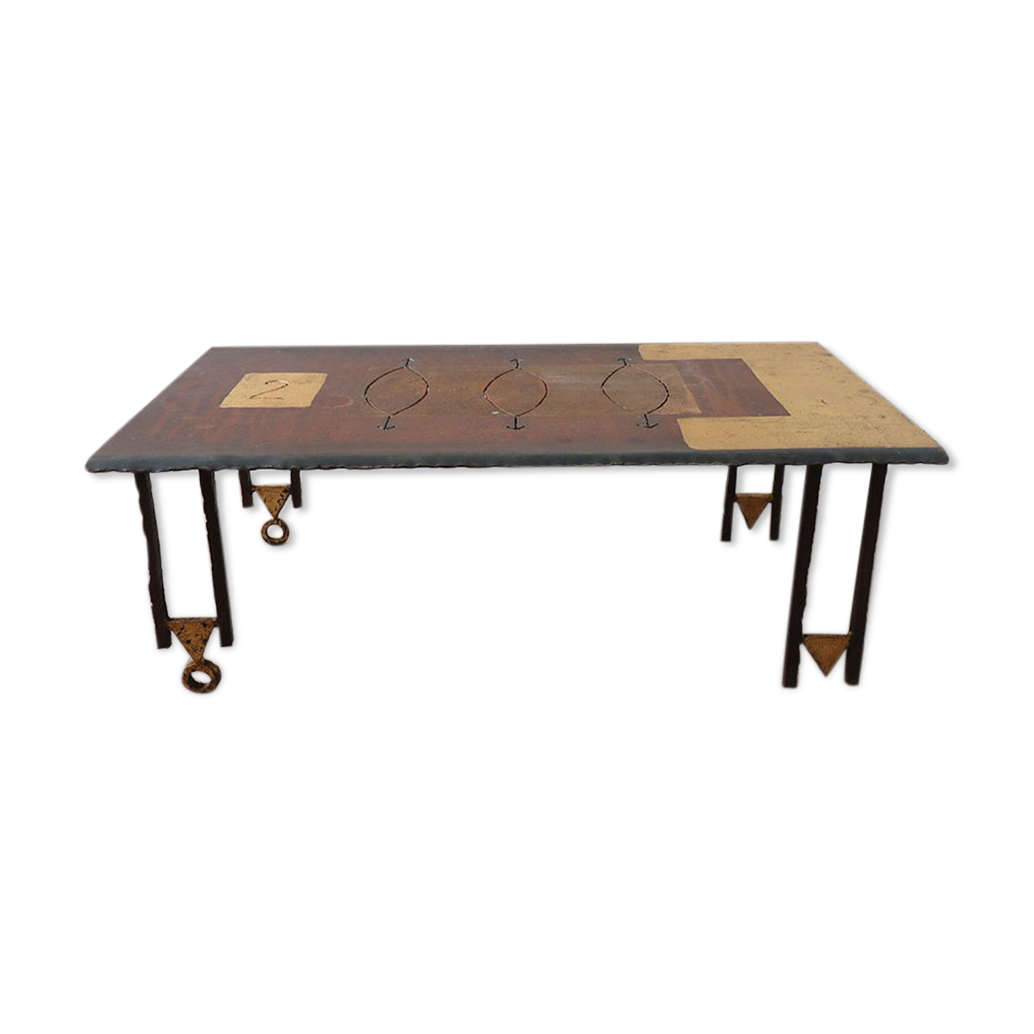 Sculptural coffee table by Jean-Jacques Argueyrolles circa 1990