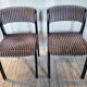 Paire de chaises esprit scandinave velours années 80