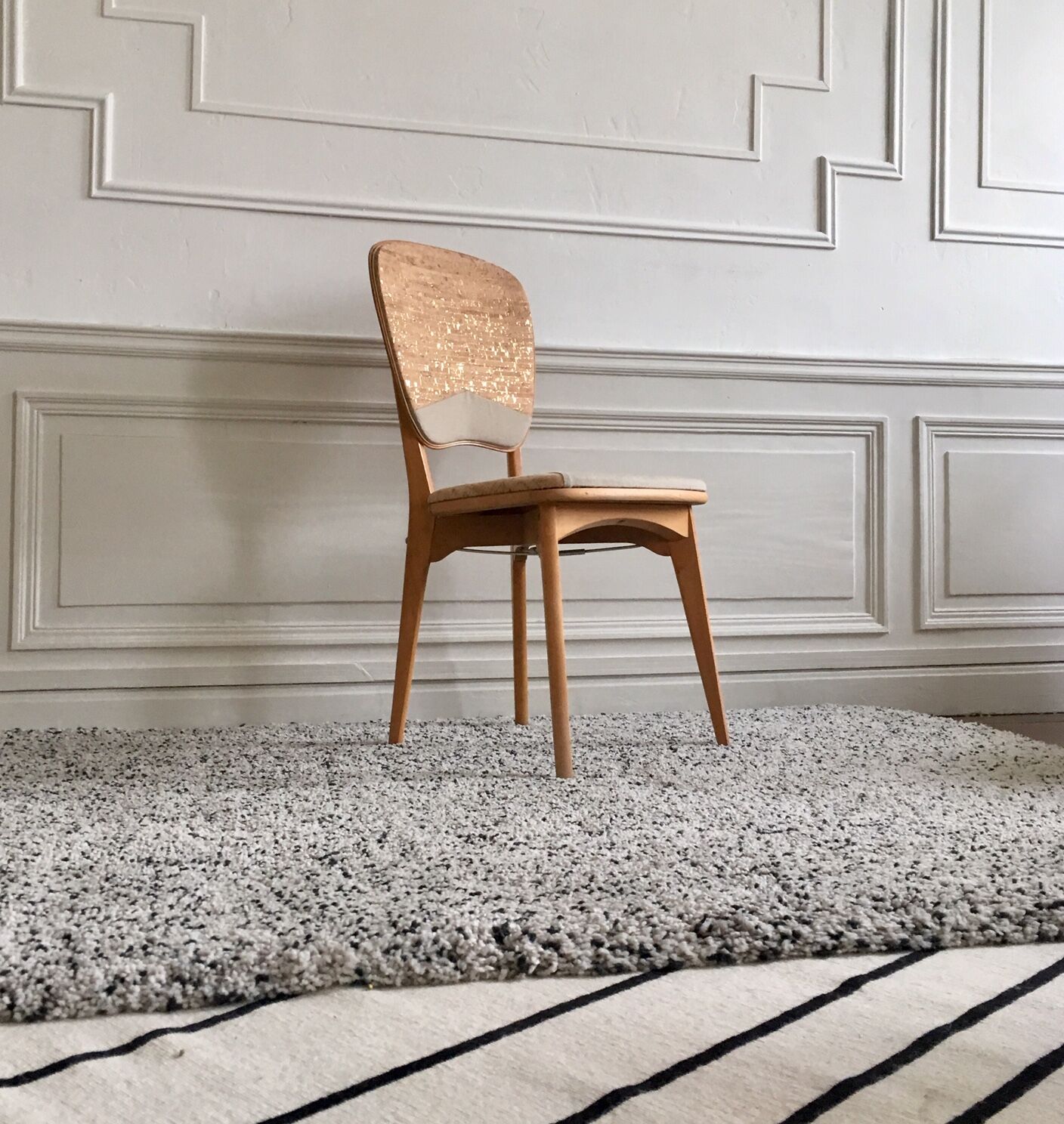 Restored vintage monoblock chair